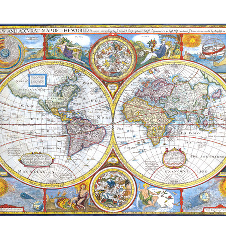 Puzzle 1000 Mapa del mundo antiguo