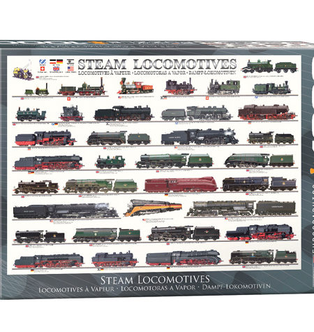 Puzzle 1000 Locomotoras de Vapor - Tren